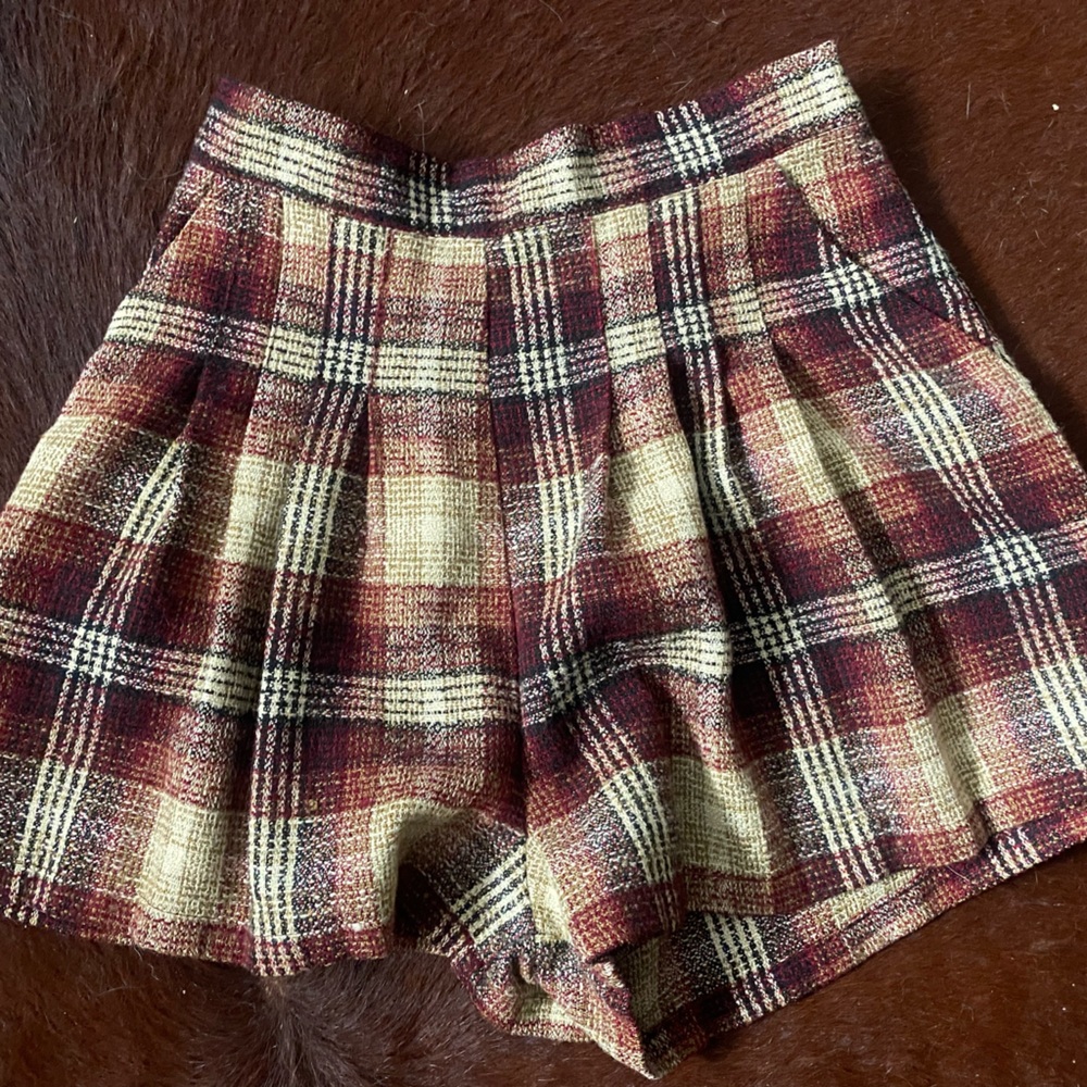 Brown plaid UNIF skirt!